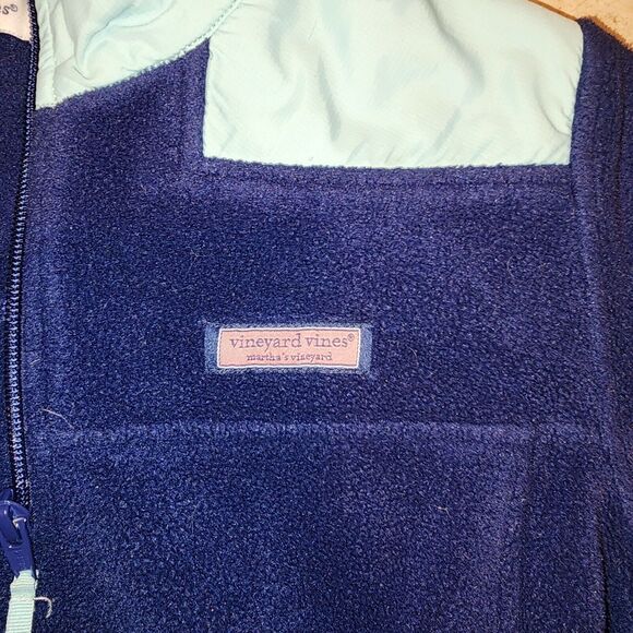 Vineyard Vines Sweatshirt Fleece Mens XS Blue Marthas Fleece Quater Zip Pullover - Picture 2 of 12